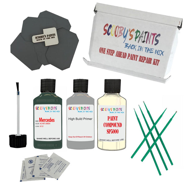 MERCEDES ACHAT Green Paint Code 815 Touch Up Paint Repair Detailing Kit
