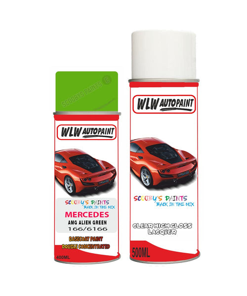 Paint For Mercedes G-Class Amg Aliengreen Code 166/6166 Aerosol Spray Paint