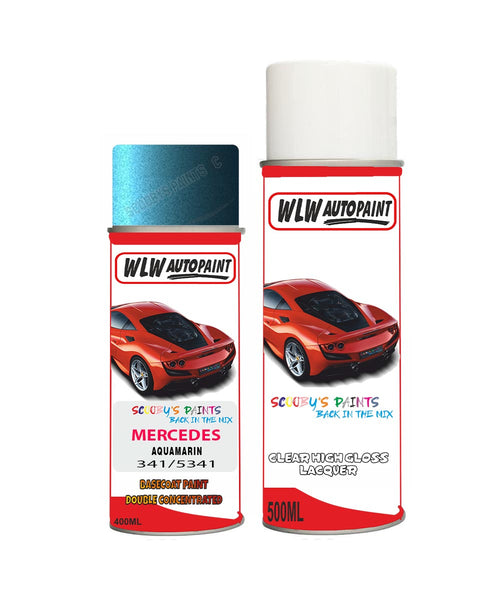 Paint For Mercedes G-Class Aquamarin Code 341/5341 Aerosol Spray Paint