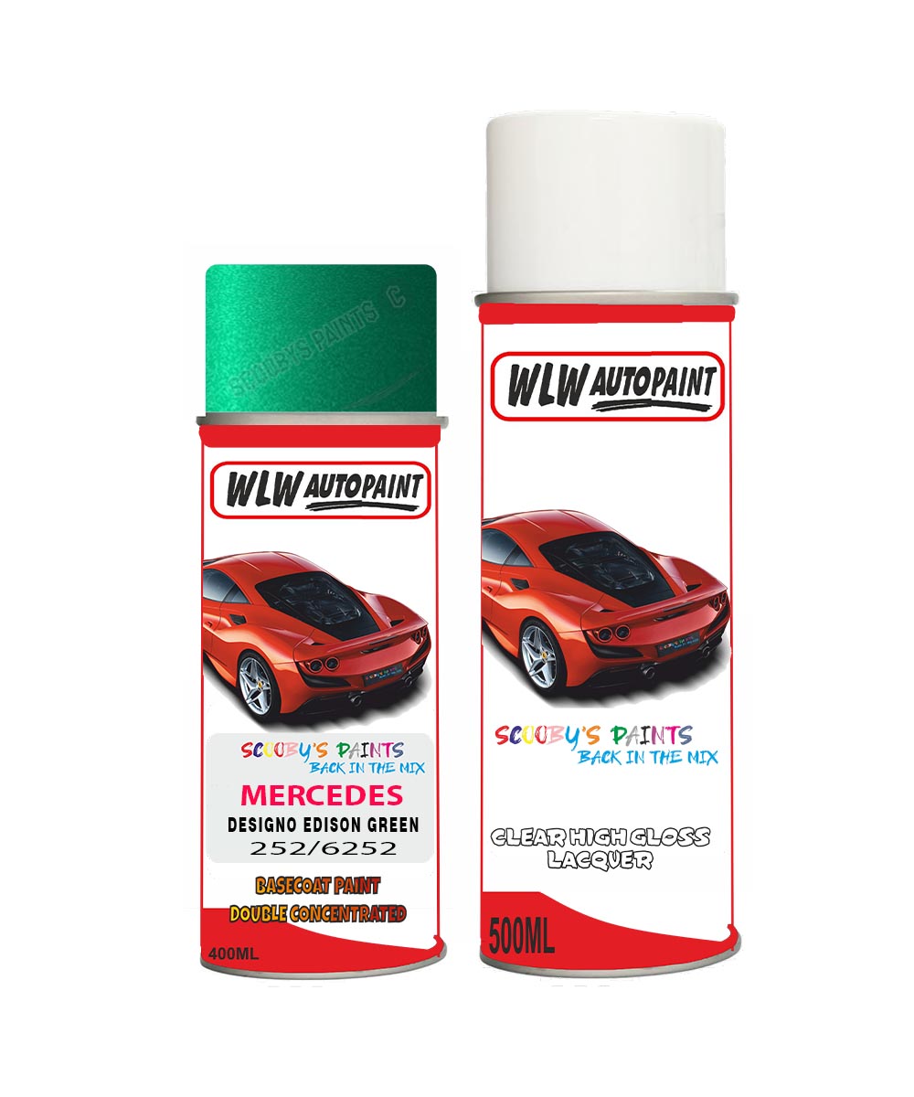 Paint For Mercedes E Class Edison Green Code 252/6252 Aerosol Spray Pa ...