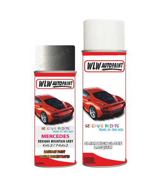 Paint For Mercedes Cla-Class Mountain Grey Magno Code 662/7662 Aerosol Spray Paint