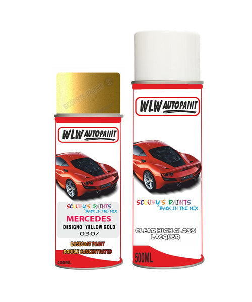 Paint For Mercedes C-Class Yellowgold Code 030 Aerosol Spray Paint