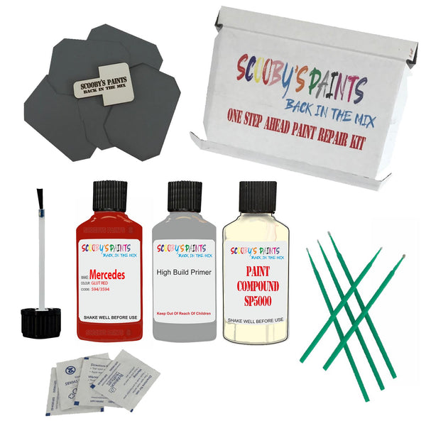 MERCEDES GLUT Red Paint Code 594/3594/594/3594 Touch Up Paint Repair Detailing Kit