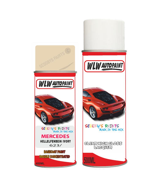 Paint For Mercedes G-Class Hellelfenbein Code 623 Aerosol Spray Paint