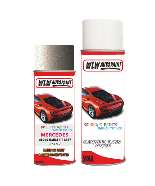 Paint For Mercedes Cls-Class Magno Manganit Grey Code 795 Aerosol Spray Paint