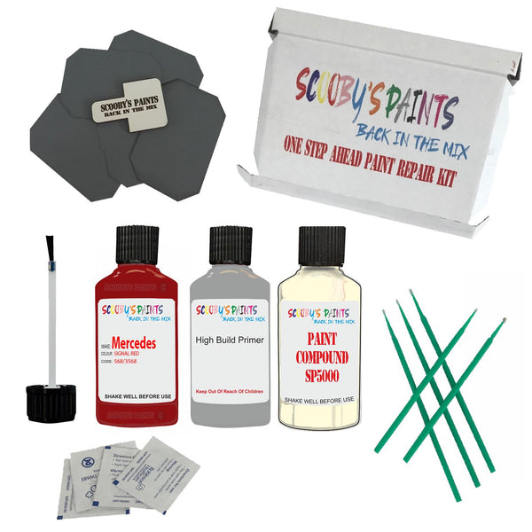 MERCEDES SIGNAL Red Paint Code 568/3568/568/3568 Touch Up Paint Repair Detailing Kit