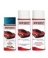 mini cooper island blue aerosol spray car paint clear lacquer wc2m With primer anti rust undercoat protection