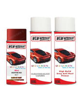 mini cooper cabrio nightfire red aerosol spray car paint clear lacquer 857 With primer anti rust undercoat protection