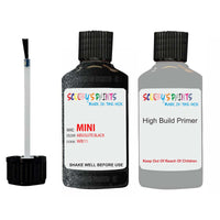 mini one absolute black code wb11 touch up Paint with anti rust primer undercoat