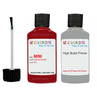 mini cooper s convertible chili solar red code 851 touch up Paint with anti rust primer undercoat
