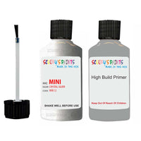 mini cooper crystal silver code wb12 touch up Paint with anti rust primer undercoat