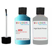 mini cooper electric como blue code 870 touch up Paint with anti rust primer undercoat