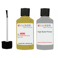 mini cooper cabrio interchange yellow code ya95 touch up Paint with anti rust primer undercoat