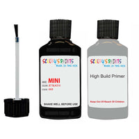 mini cooper jet black ii code 668 touch up Paint with anti rust primer undercoat
