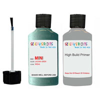 mini one cabrio laguna green code wb46 touch up Paint with anti rust primer undercoat