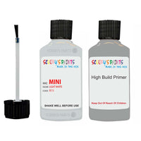 mini cooper light white code b15 touch up Paint with anti rust primer undercoat