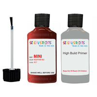 mini cooper nightfire red code 857 touch up Paint with anti rust primer undercoat
