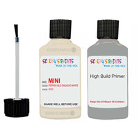 mini cooper s pepper old english white code 850 touch up Paint with anti rust primer undercoat