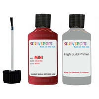 mini cooper s solar red code wa47 touch up Paint with anti rust primer undercoat