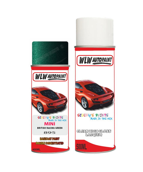 mini jcw british racing green aerosol spray car paint clear lacquer 895Body repair basecoat dent colour