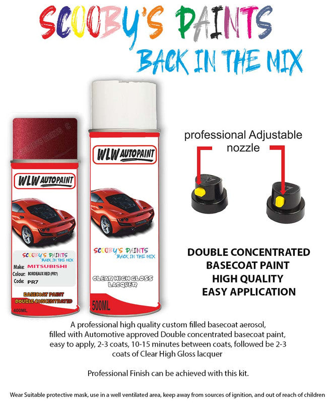 Paint For Mitsubishi Pajero Bordeaux Red Pr7 Car Aerosol Spray Paint R ...