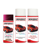 mitsubishi attrage bluish red p57 car aerosol spray paint and lacquer 2015 2020 With primer anti rust undercoat protection