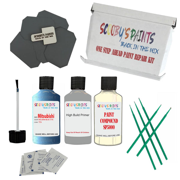 Paint For MITSUBISHI BOLSENA BLUE Code T79 Touch Up Paint Detailing Scratch Repair Kit