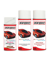 mitsubishi asx bright white gw7 car aerosol spray paint and lacquer 1990 2014 With primer anti rust undercoat protection