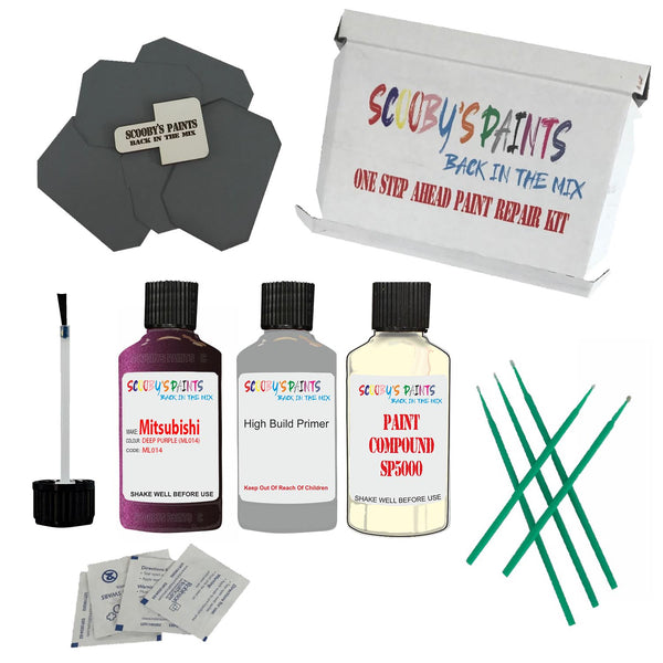 Paint For MITSUBISHI DEEP PURPLE Code ML014 Touch Up Paint Detailing Scratch Repair Kit