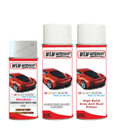 mitsubishi grandis diamond silky white dw car aerosol spray paint and lacquer 2000 2020 With primer anti rust undercoat protection