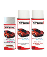 mitsubishi asx diamond silky white dw car aerosol spray paint and lacquer 2000 2020 With primer anti rust undercoat protection