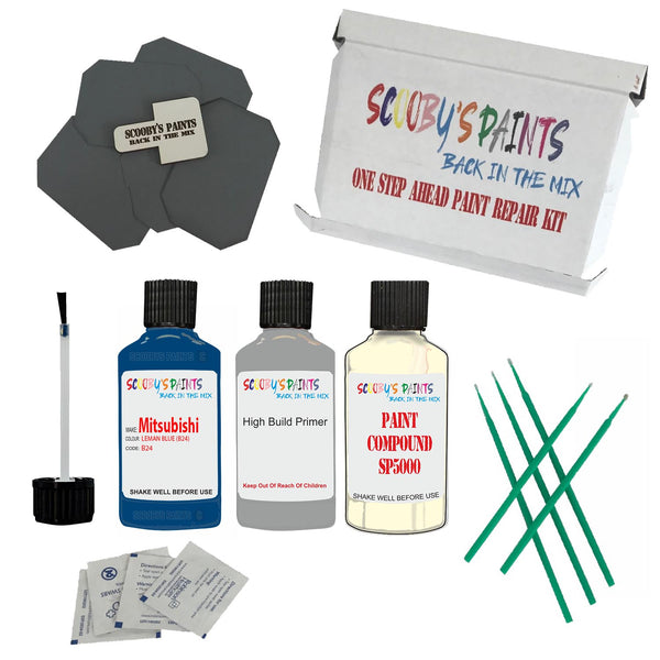 Paint For MITSUBISHI LEMAN BLUE Code B24 Touch Up Paint Detailing Scratch Repair Kit