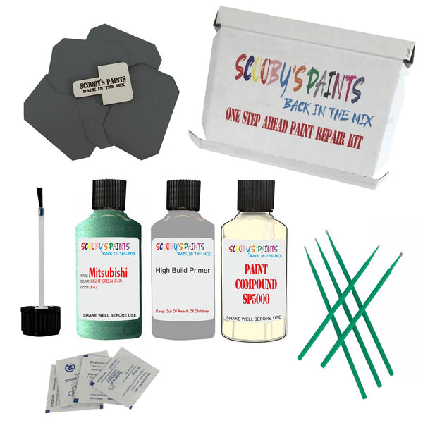 Paint For MITSUBISHI LIGHT GREEN Code F89 Touch Up Paint Detailing Scratch Repair Kit