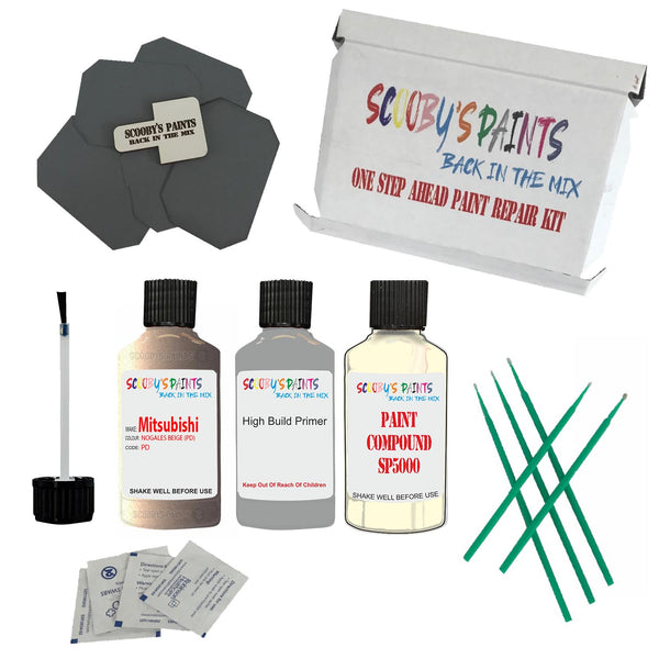Paint For MITSUBISHI NOGALES BEIGE Code PD Touch Up Paint Detailing Scratch Repair Kit