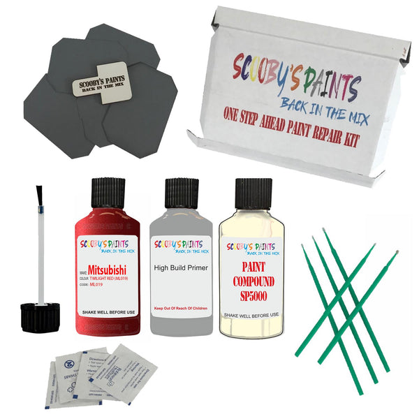 Paint For MITSUBISHI TWILIGHT RED Code ML019 Touch Up Paint Detailing Scratch Repair Kit