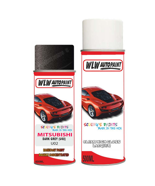 mitsubishi evolution dark grey u02 car aerosol spray paint and lacquer 2007 2018Body repair basecoat dent colour