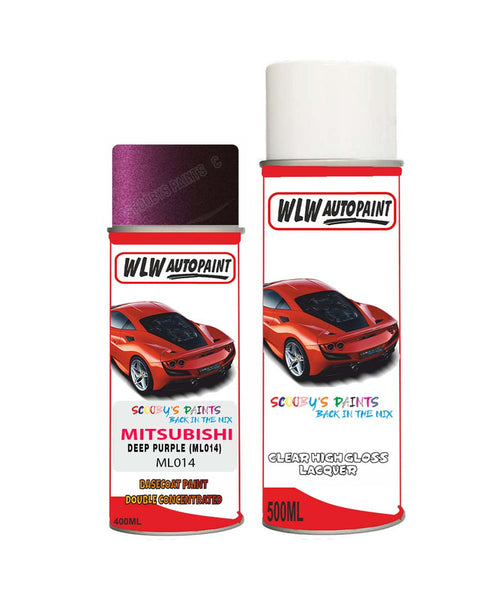 mitsubishi outlander deep purple ml014 car aerosol spray paint and lacquer 2000 2013Body repair basecoat dent colour
