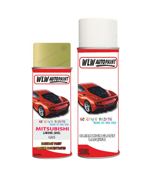 mitsubishi carisma limone g65 car aerosol spray paint and lacquer 2002 2003Body repair basecoat dent colour
