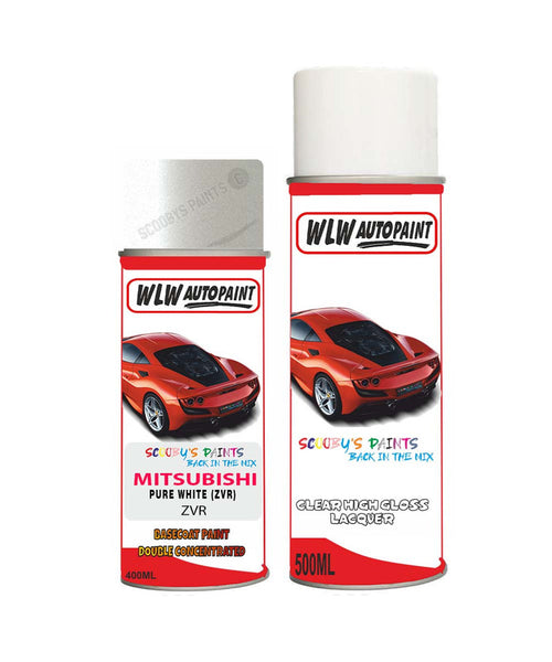mitsubishi delica pure white zvr car aerosol spray paint and lacquer 2015 2018Body repair basecoat dent colour