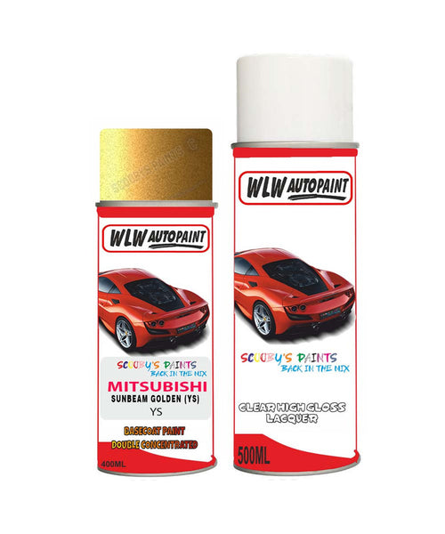mitsubishi colt sunbeam golden ys car aerosol spray paint and lacquer 2014 2014Body repair basecoat dent colour
