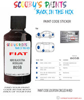 Paint For Fiat/Lancia 500 Nero Etna/Modigliani Code 805B Car Touch Up Paint
