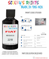 Paint For Fiat/Lancia 500 Nero Lux Code 221B Car Touch Up Paint