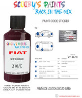 Paint For Fiat/Lancia 500 New Bordeaux Code 218/C Car Touch Up Paint