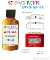 Paint For Acura Nsx New Imora Orange Code Yr536P Touch Up Scratch Stone Chip Repair