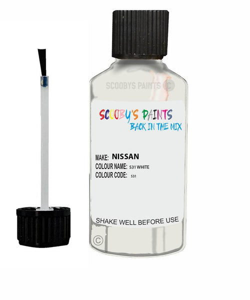nissan atlas 531 white code 531 touch up paint 2004 2008 Scratch Stone Chip Repair 