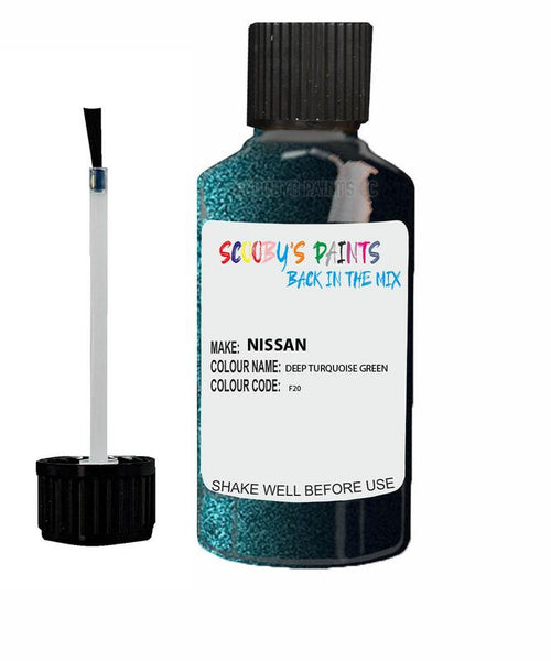nissan pulsar deep turquoise green code f20 touch up paint 2002 2006 Scratch Stone Chip Repair 