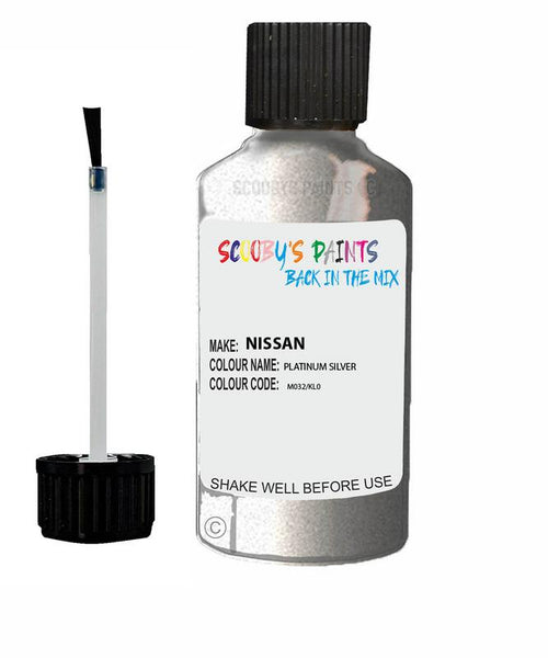 nissan pulsar platinum silver code m032 kl0 touch up paint 1992 2018 Scratch Stone Chip Repair 