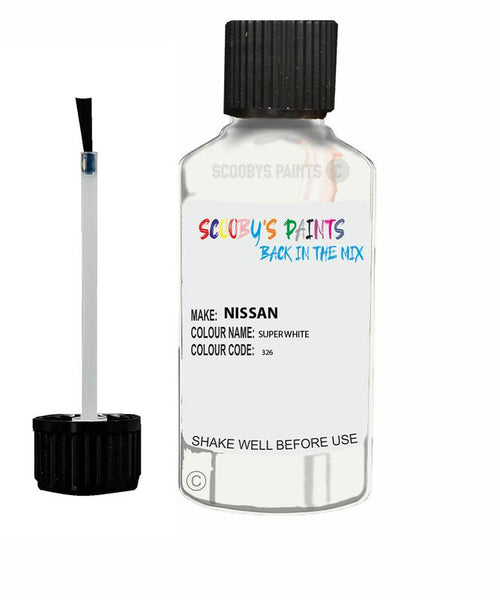 nissan qashqai super white code 326 touch up paint 1990 2019 Scratch Stone Chip Repair 