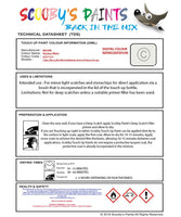 Nissan Nv200 Alaskan White Code 9257 531 Touch Up Paint Instructions for use application