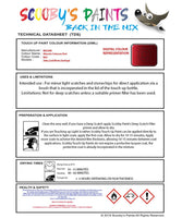 Nissan Note Alizarin Crimson Red Code Naj Touch Up Paint Instructions for use application